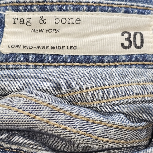 Rag & Bone LORI Midrise Wide Leg Jeans In 30 - Picture 6 of 8